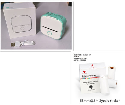 Phomemo T02 Bluetooth Mini Thermal Printer – Inkless, Portable & Multilingual