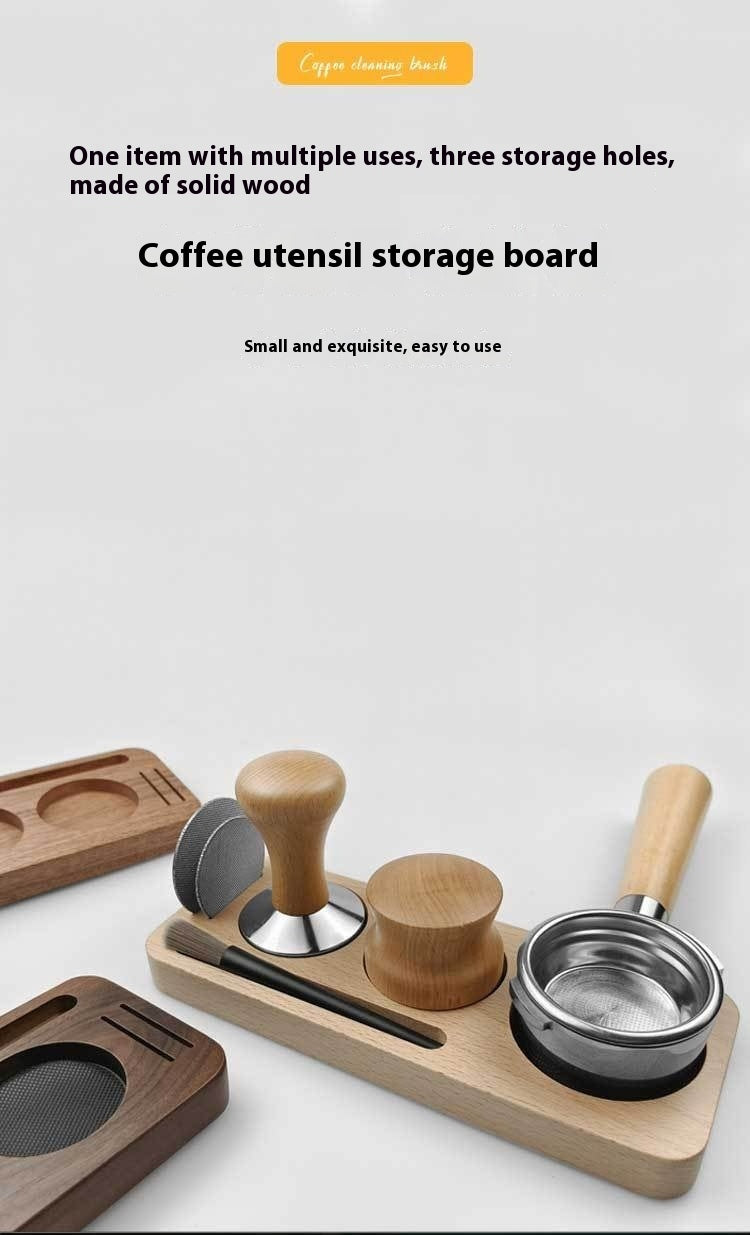 Solid Wood Coffee Distributor Board – Modern Barista Station Upgrade