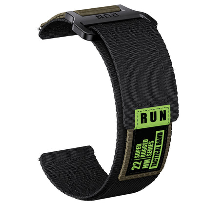 Men’s Tactical Nylon Sports Watch Strap – 20mm & 22mm Universal Fit for Samsung, Huawei, Garmin
