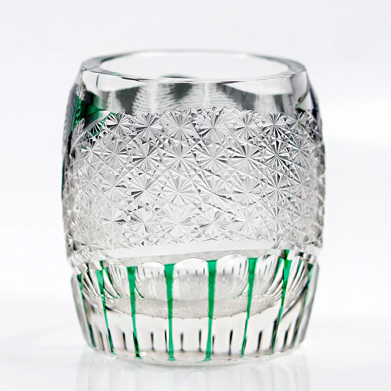 MGS Japanese Artistry with Edo Kiriko Crystal Whisky Cup Perfect for Scotch, Bourbon, and Cocktails 9oz