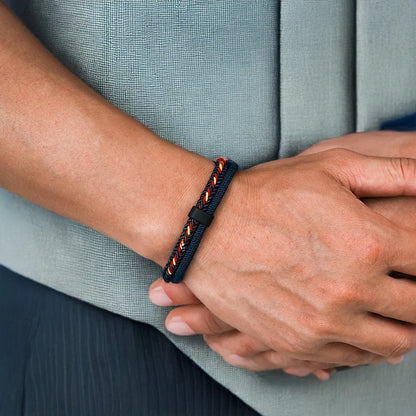Handmade Rope Bracelet for Man – Dark Blue Woven Gift for Him