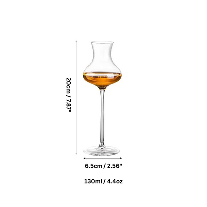 Premium Lead-Free Crystal Whiskey Nosing Glass - Cognac Brandy Snifter & Liqueur Tasting Goblet