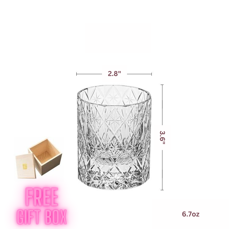 Edo Kiriko K9 Crystal Hand-Cut Starry Sky Whiskey Glass