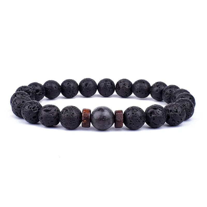 8mm Volcanic Stone Man Bracelet - Hot Sale - Man Gifts Shop