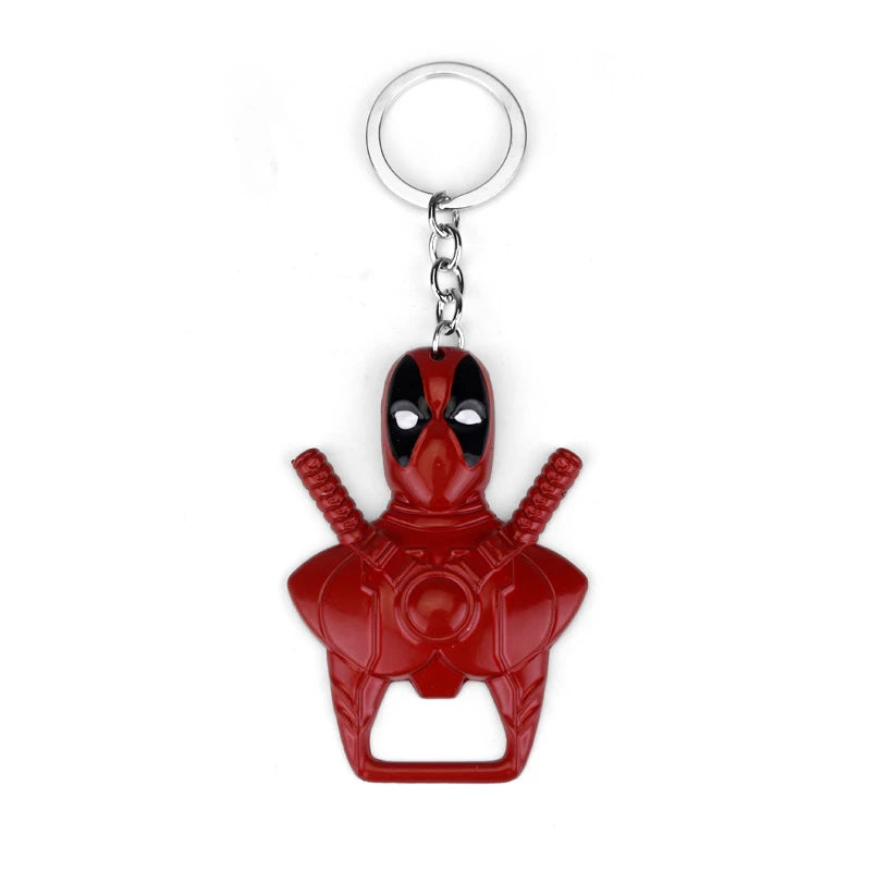 Anime Fan Key Pendant Deadpool Bottle Opener Keyring - A Superhero-Inspired Metal Model Keychain - Man Gifts Shop