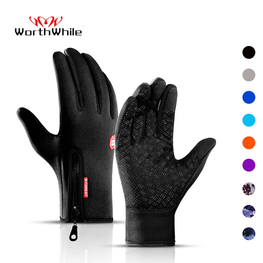 Original WorthWhile Winter Cycling Gloves: Warm, Waterproof, and Touchscreen - Man Gifts Shop