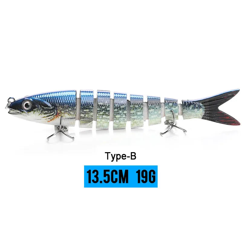 MGS 10/14cm Sinking Wobblers Fishing Lures Jointed Crankbait Swimbait 8 Segment Hard Artificial Bait For Fishing Tackle Lure - Man Gifts Shop