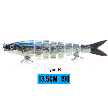MGS 10/14cm Sinking Wobblers Fishing Lures Jointed Crankbait Swimbait 8 Segment Hard Artificial Bait For Fishing Tackle Lure - Man Gifts Shop
