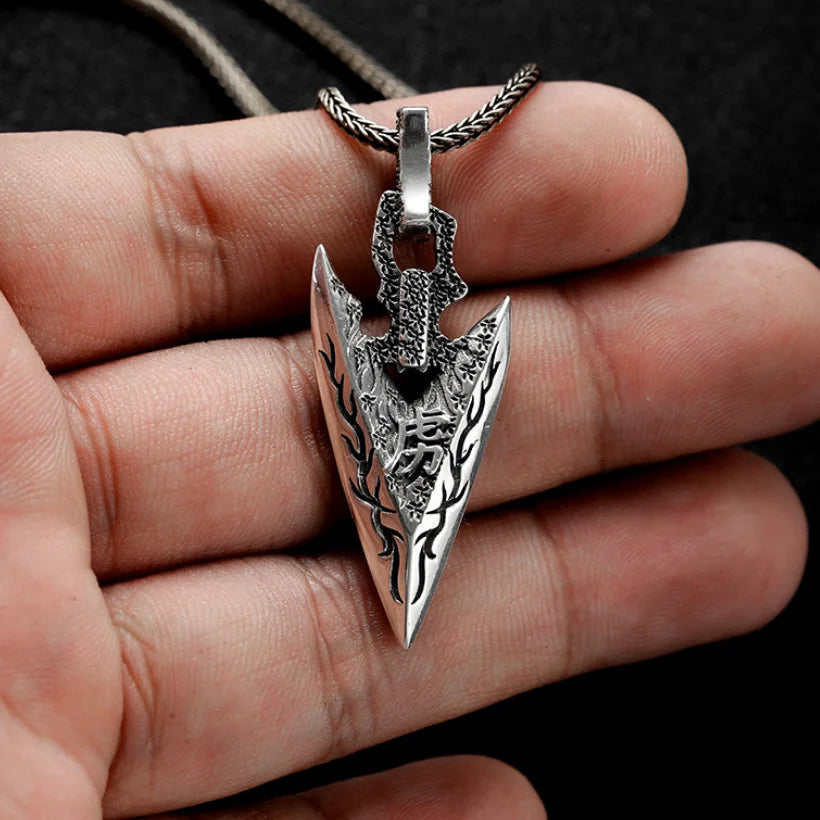 MGS S925 Sterling Silver Arrowhead Pendant for Men