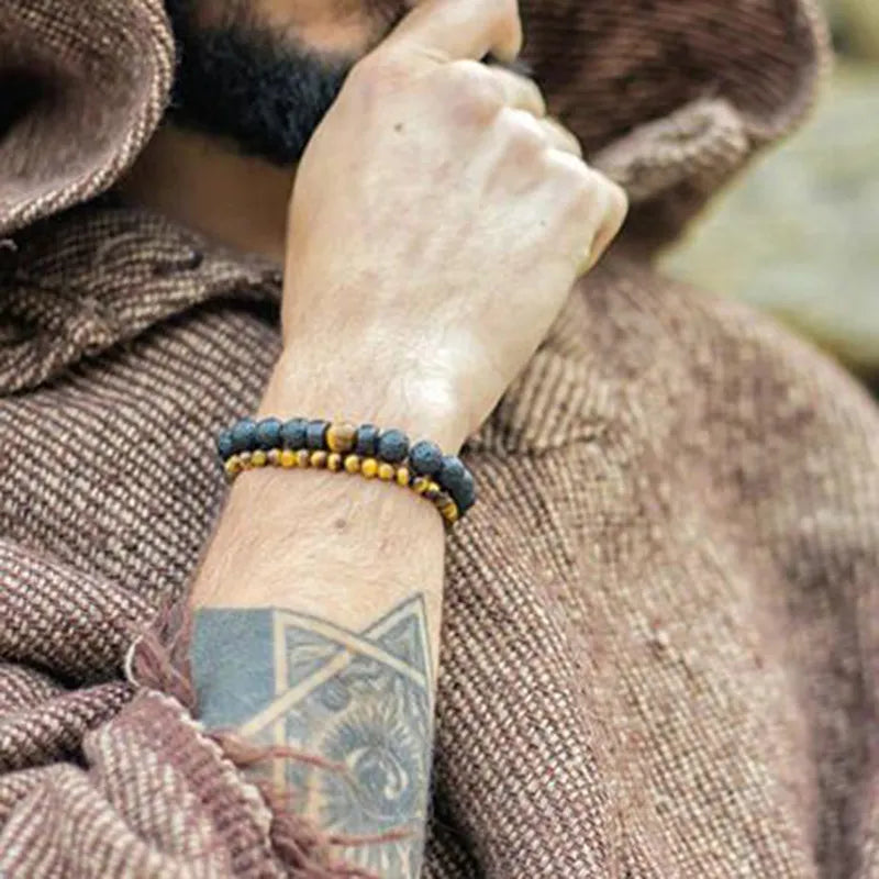 8mm Volcanic Stone Man Bracelet - Hot Sale - Man Gifts Shop