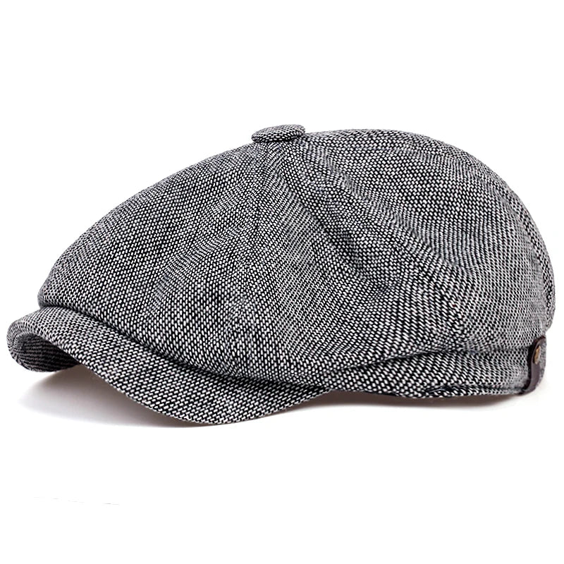 Peaky Autumn Vintage Herringbone Octagon Cap - Man Gifts Shop