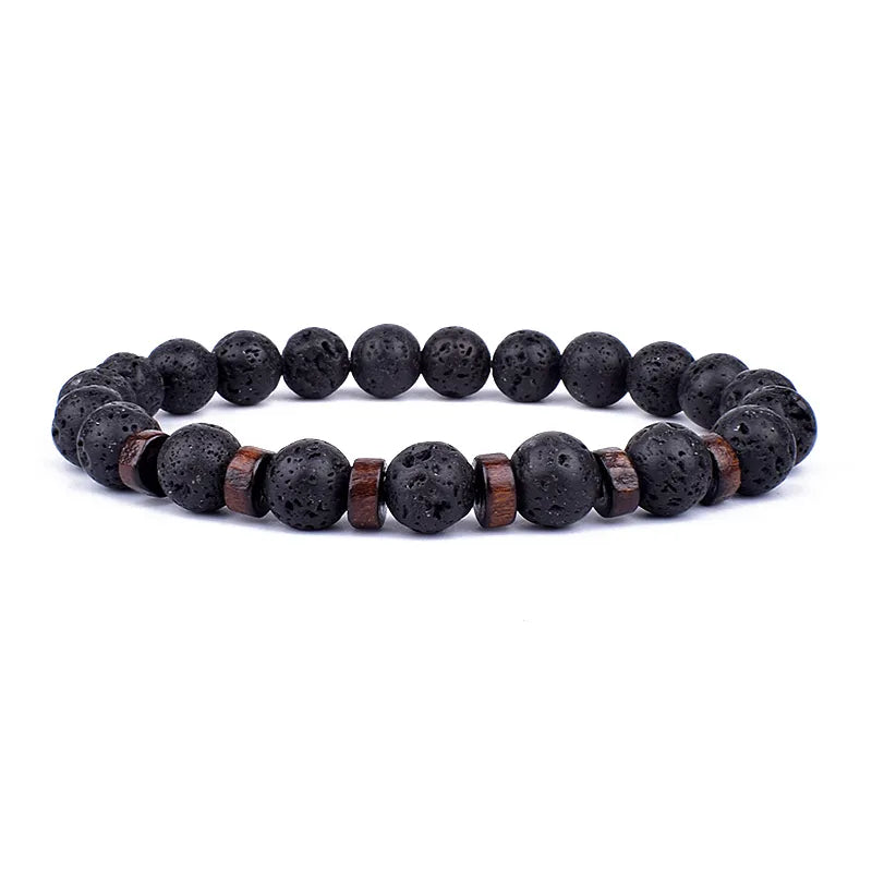 8mm Volcanic Stone Man Bracelet - Hot Sale - Man Gifts Shop