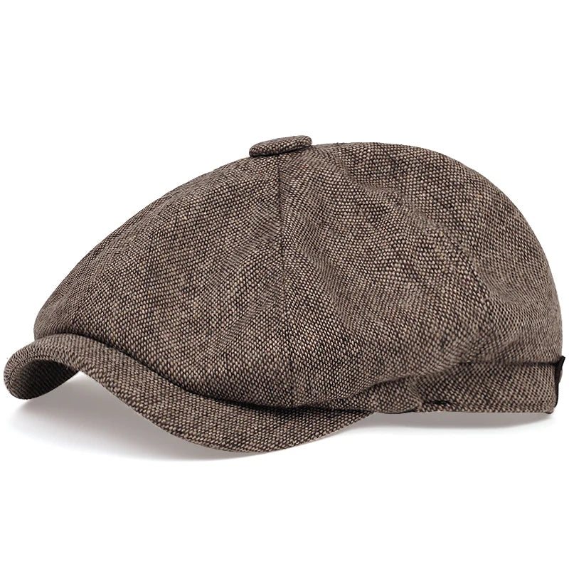 Peaky Autumn Vintage Herringbone Octagon Cap - Man Gifts Shop