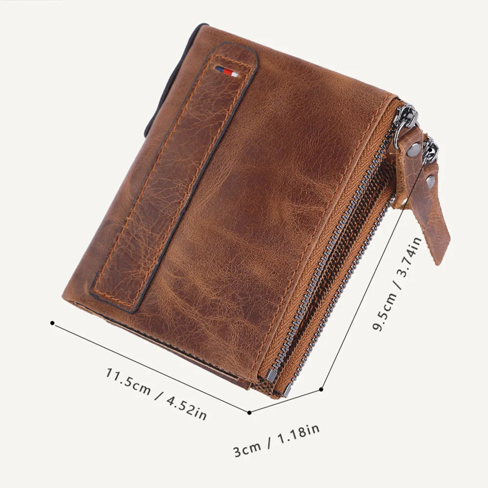 Premium Quality: MGS 100% Genuine Cow Leather Men's Card Holder Wallet - Man Gifts Shop