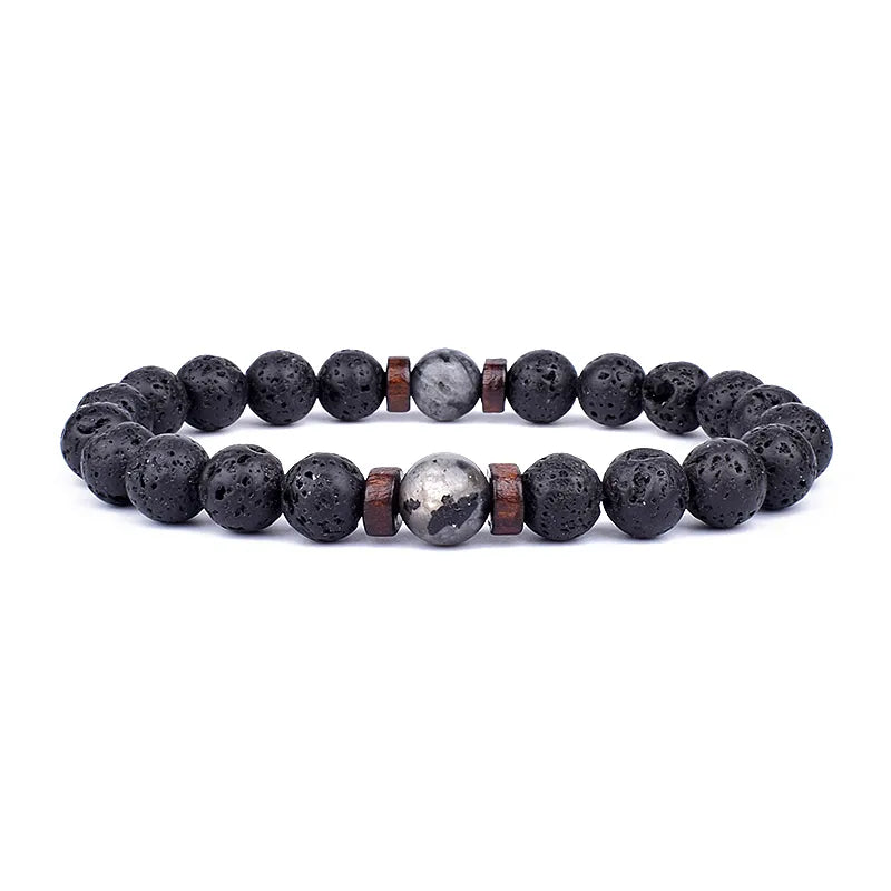 8mm Volcanic Stone Man Bracelet - Hot Sale - Man Gifts Shop