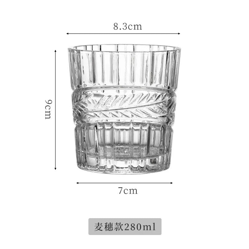 Japanese style embossed whiskey glass - Man Gifts Shop