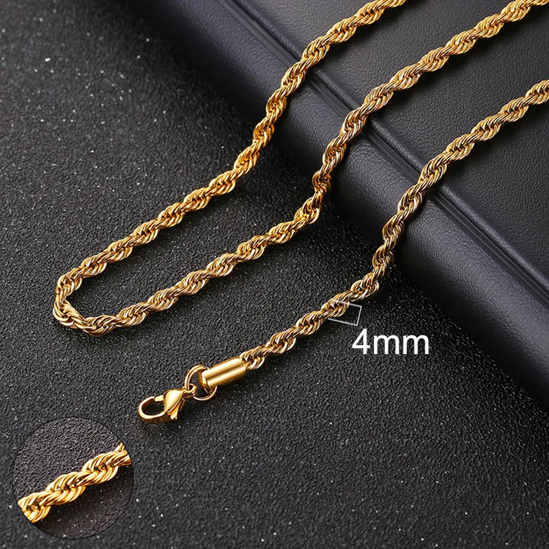 Vintage Gold Cuban Chain Necklace for Men: A Timeless Classic in Stainless Steel - Man Gifts Shop