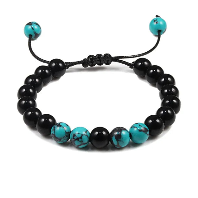 MGS Black Lava Stone Beads Charm Bracelet - Man Gifts Shop