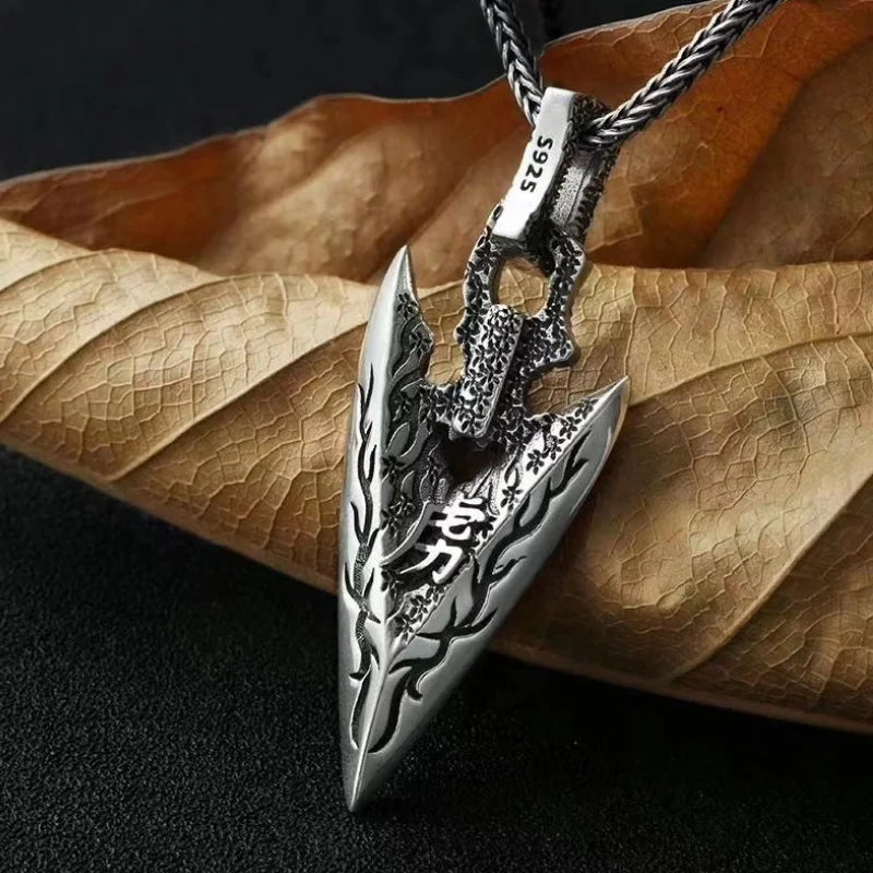 MGS S925 Sterling Silver Arrowhead Pendant for Men