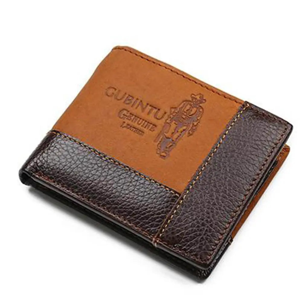 Original GUBINTU Genuine Leather Men's Wallets Coin Pocket Zipper High Quality - Man Gifts Shop