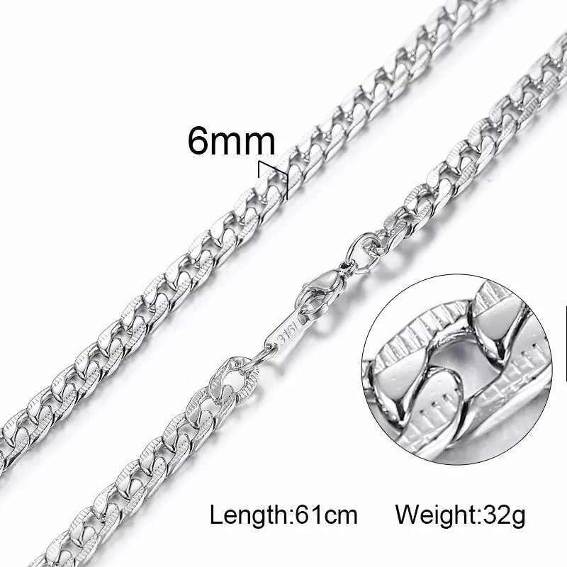 Solid Snake Style: MGS 3-6MM Stainless Steel Men's Necklace with Unique Chain Designs - Man Gifts Shop