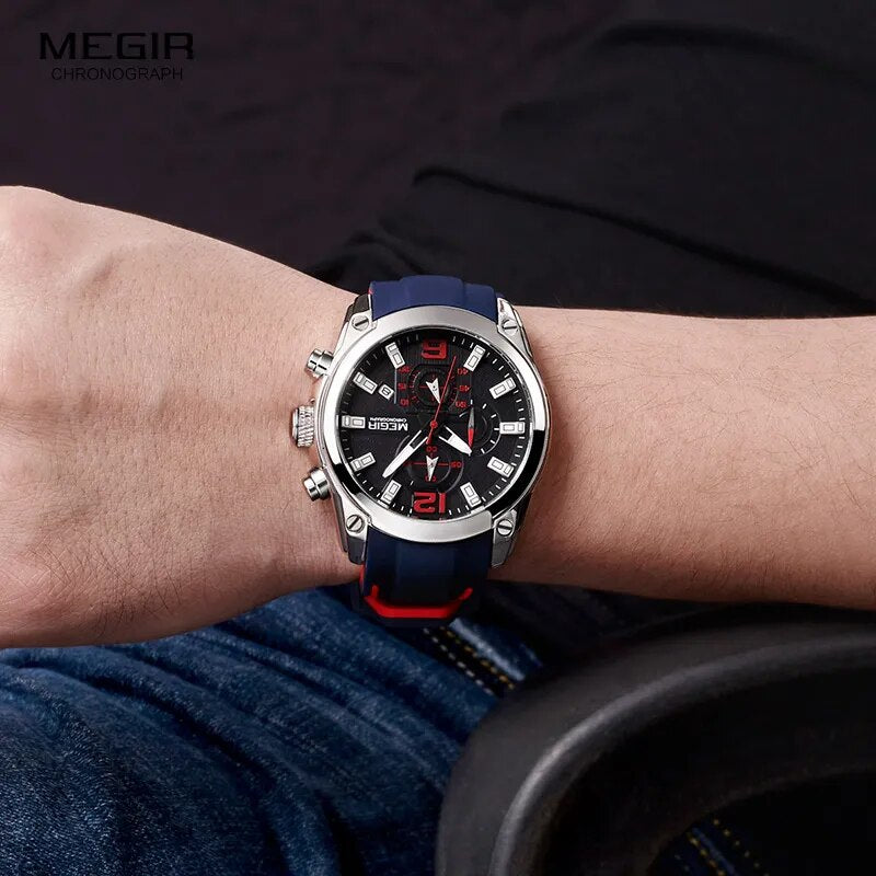 Original MEGIR Men's Chronograph Analog Quartz Watch - Man Gifts Shop