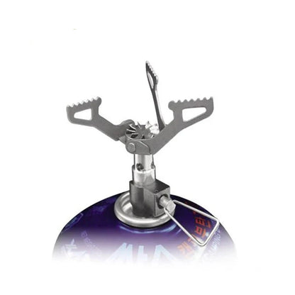 Compact Outdoor Gas Stove: Portable Mini Pure Titanium Camping Burner for Survival & Picnics