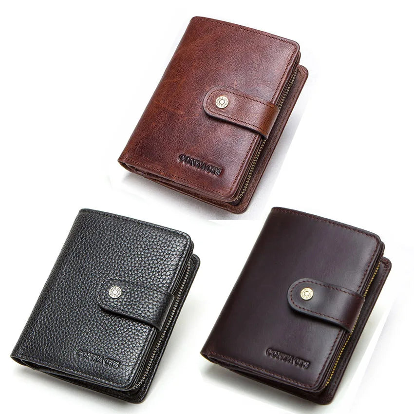 MGS Genuine Leather RFID Vintage Wallet for Men With Coin Pocket - Man Gifts Shop