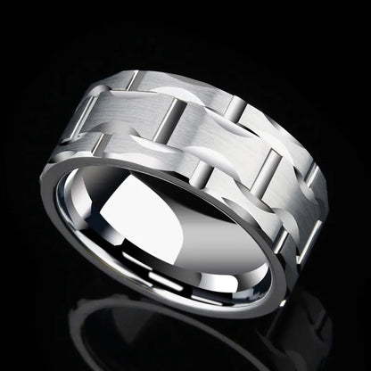 Bold Statement Ring: Tungsten 10mm Carbide Elegance - Man Gifts Shop