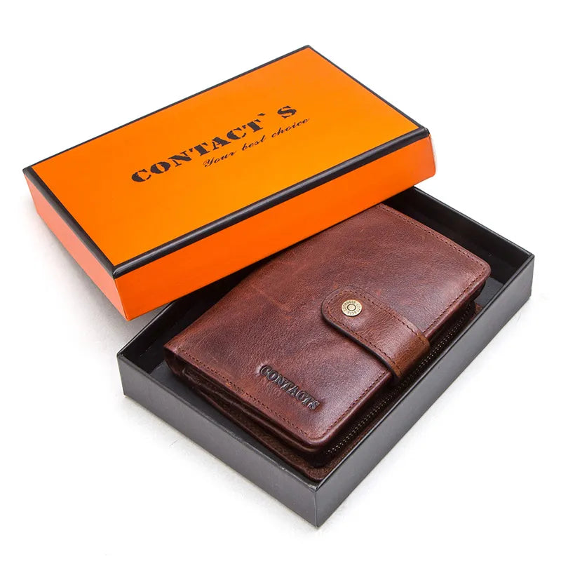 MGS Genuine Leather RFID Vintage Wallet for Men With Coin Pocket - Man Gifts Shop