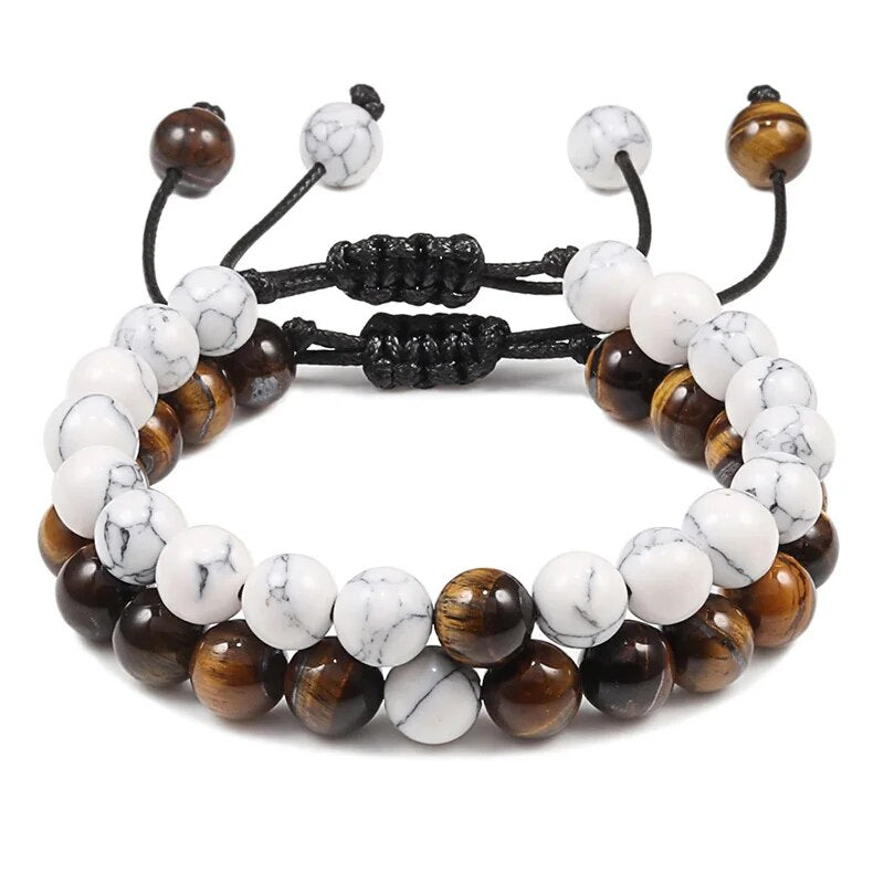 MGS Black Lava Stone Beads Charm Bracelet - Man Gifts Shop