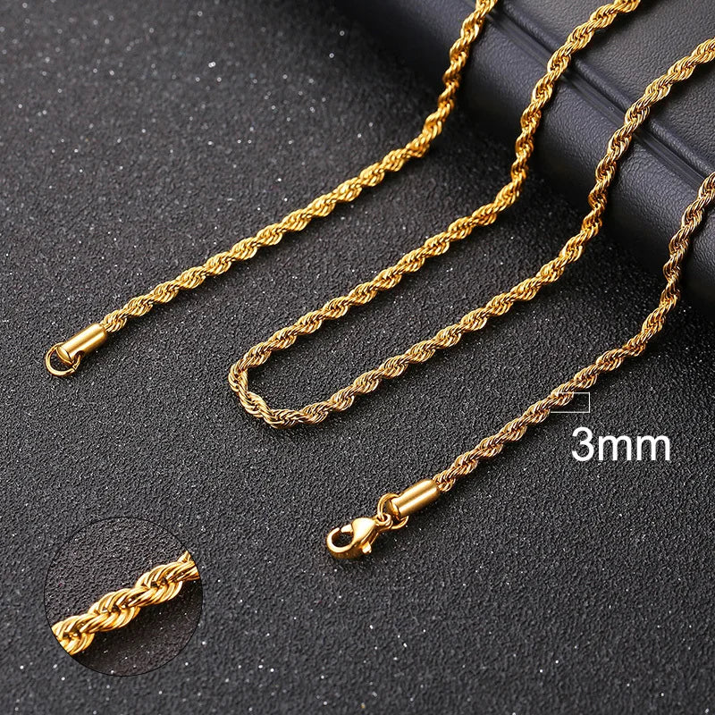 Vintage Gold Cuban Chain Necklace for Men: A Timeless Classic in Stainless Steel - Man Gifts Shop