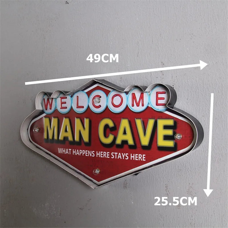 Illuminate Your Space: Vintage LED Light Neon Signs Decorative Painting - Perfect for Pub, Bar, Cafe, and the Ultimate Man Cave - Man Gifts Shop