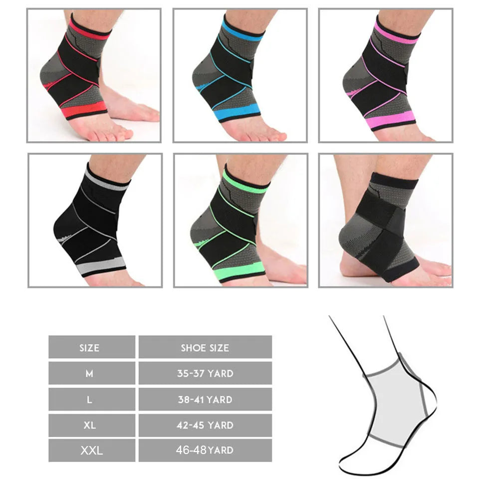 Protective Ankle Brace – Compression Nylon Strap for Sports and Injury Recovery