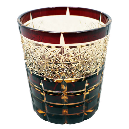 New Japanese Style Edo Kiriko Hand Cut for Whiskey With Luxury Gift Box (8.45oz)