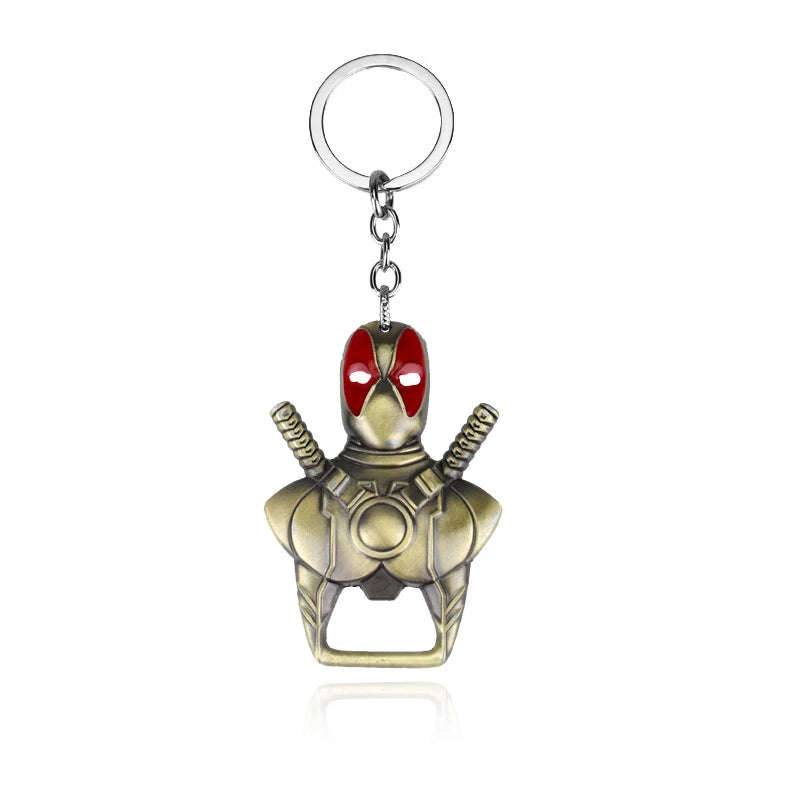 Anime Fan Key Pendant Deadpool Bottle Opener Keyring - A Superhero-Inspired Metal Model Keychain - Man Gifts Shop