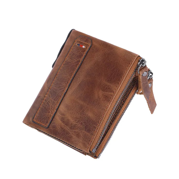 Premium Quality: MGS 100% Genuine Cow Leather Men's Card Holder Wallet - Man Gifts Shop