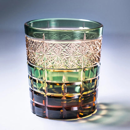 New Japanese Style Edo Kiriko Hand Cut for Whiskey With Luxury Gift Box (8.45oz)