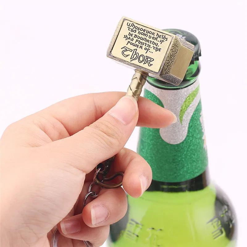 Shaped Beer Bottle Opener - Multifunctional, with Long Handle and Keychain - 1 pcs - Man Gifts Shop