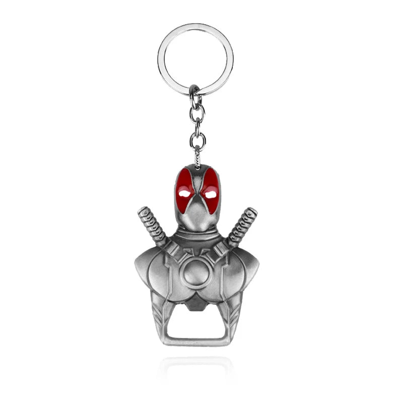 Anime Fan Key Pendant Deadpool Bottle Opener Keyring - A Superhero-Inspired Metal Model Keychain - Man Gifts Shop