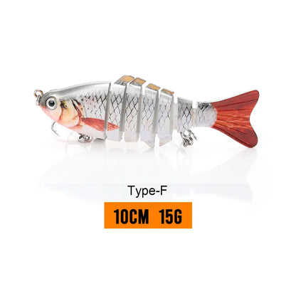 MGS 10/14cm Sinking Wobblers Fishing Lures Jointed Crankbait Swimbait 8 Segment Hard Artificial Bait For Fishing Tackle Lure - Man Gifts Shop