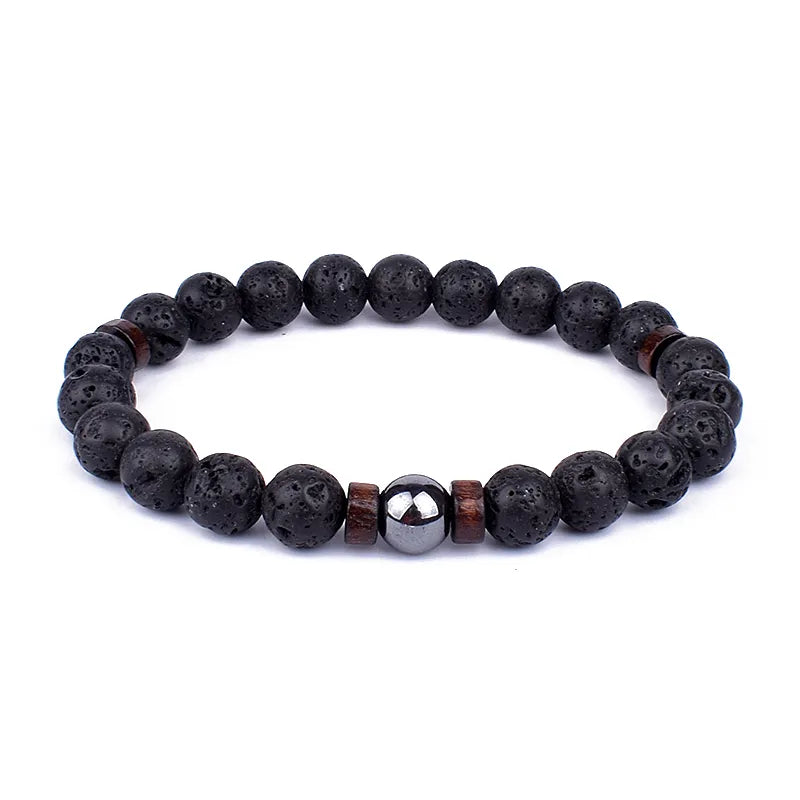 8mm Volcanic Stone Man Bracelet - Hot Sale - Man Gifts Shop