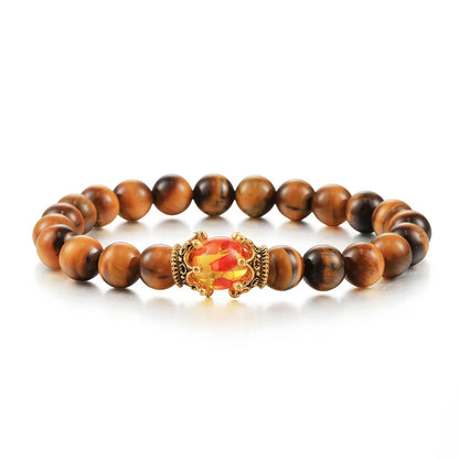 MGS Black Lava Stone Beads Charm Bracelet - Man Gifts Shop