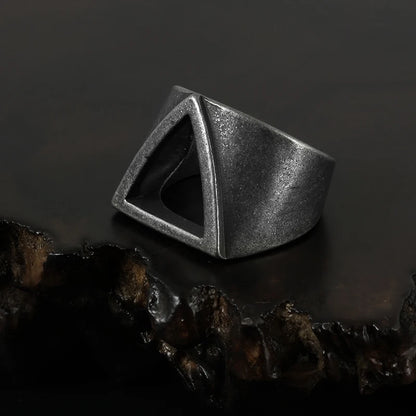 Forge Your Legacy: MGS Steel Viking Punk Gothic Antique Ring - A Timeless Old Style for Men's Rock & Roll, Kpop, and Biker Jewelry in Stainless Steel - Man Gifts Shop