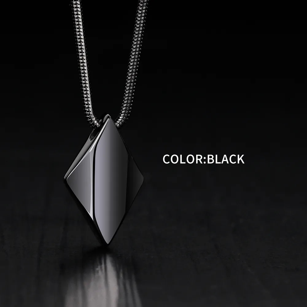 Sleek Tungsten Carbide Pendant Necklace for Men