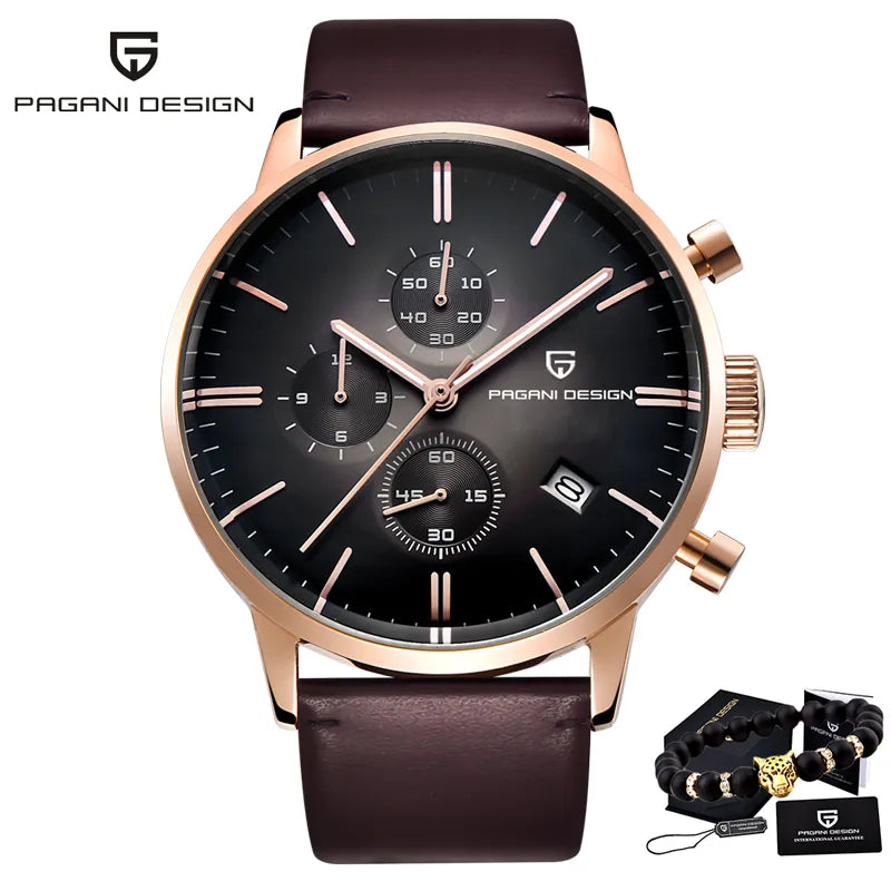 Original PAGANI DESIGN Luxury Automatic Date Watch Waterproof Chronograph VK67 Movement Watch For Men - Man Gifts Shop