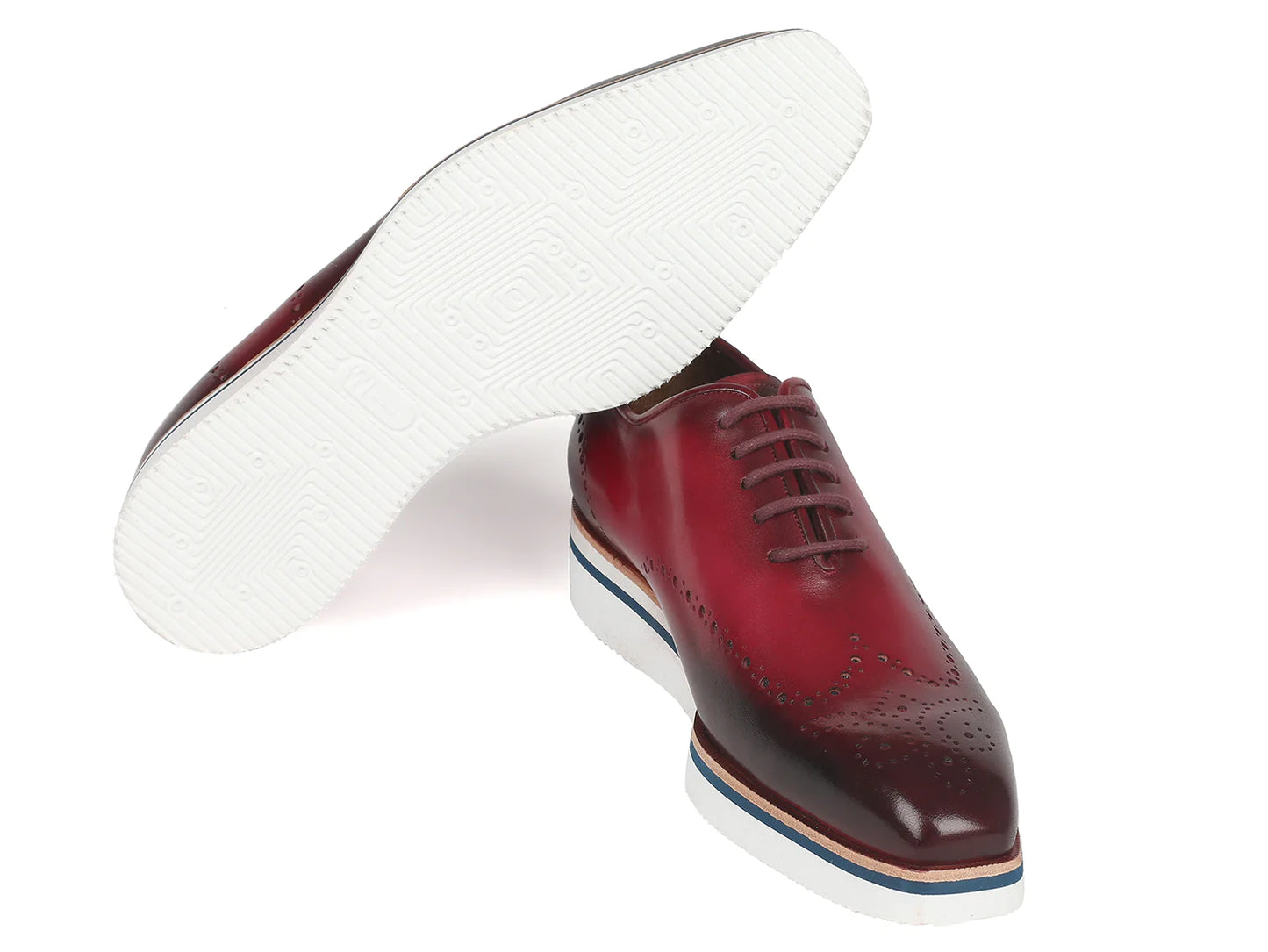 Original Paul Parkman® Men's Smart Casual Wingtip Oxfords Bordeaux - Man Gifts Shop