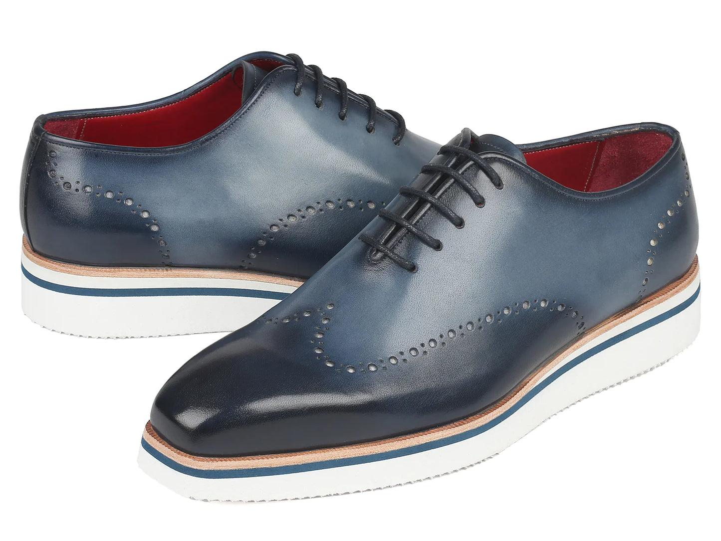 Original Paul Parkman® Men's Smart Casual Wingtip Oxfords Navy - Man Gifts Shop