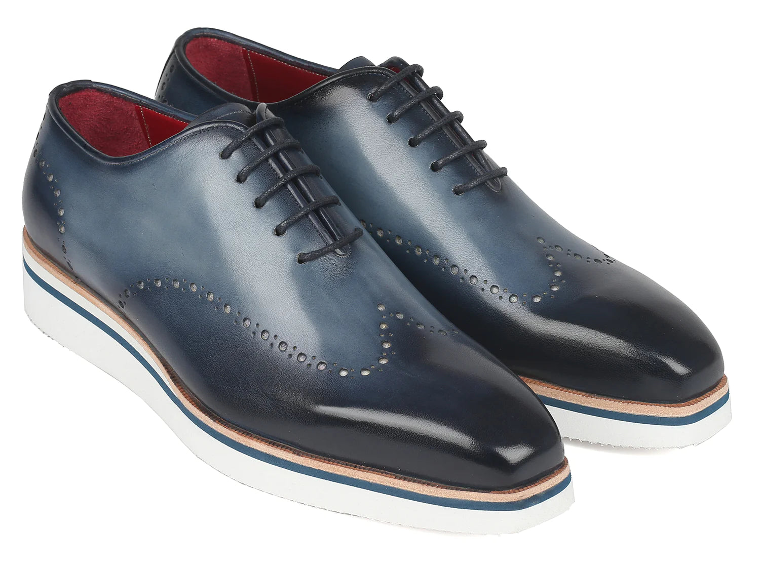 Original Paul Parkman® Men's Smart Casual Wingtip Oxfords Navy - Man Gifts Shop