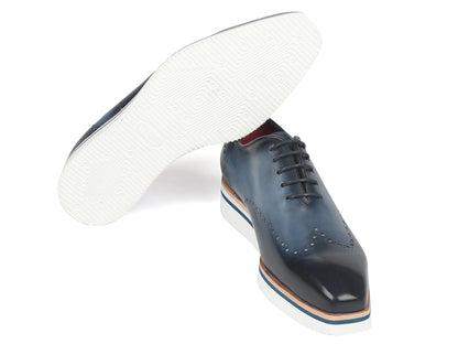 Original Paul Parkman® Men's Smart Casual Wingtip Oxfords Navy - Man Gifts Shop